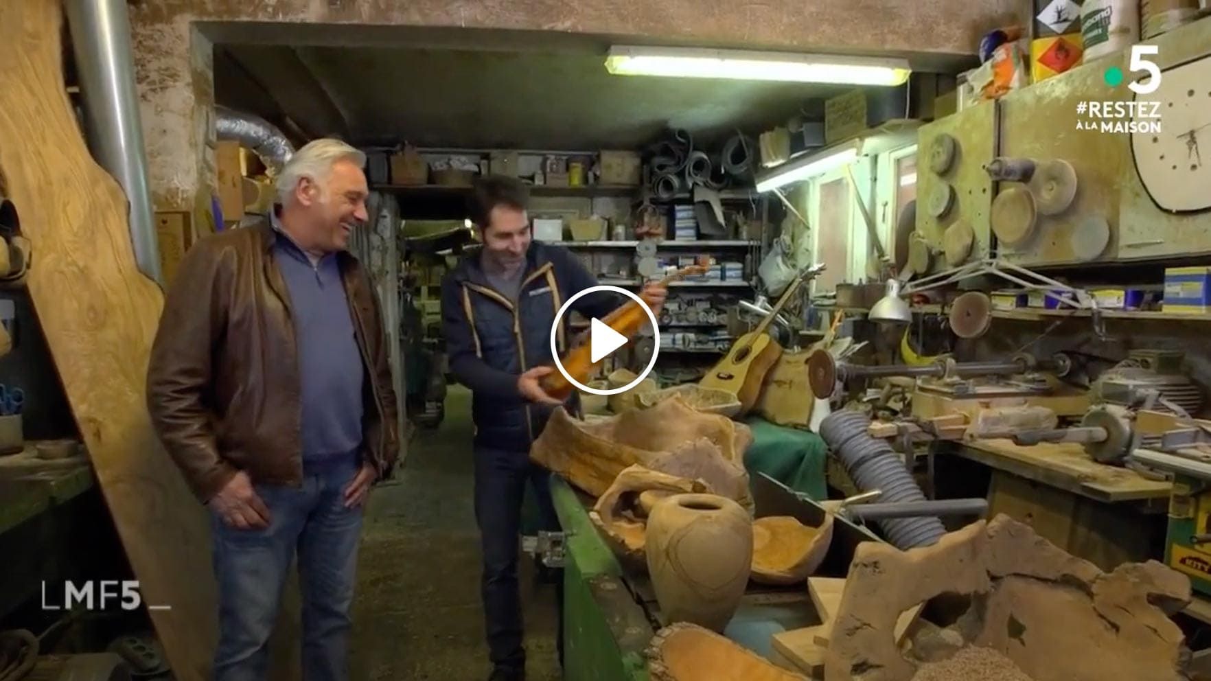Aperçu de la vidéo passage télévisé du Travail du Bois d'olivier dans La maison France 5