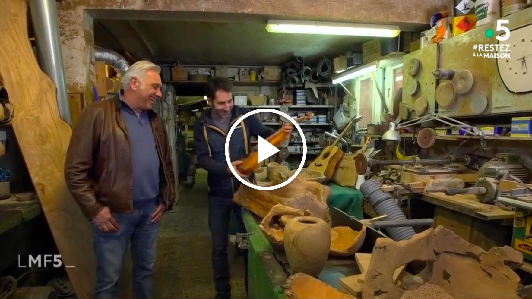 Aperçu de la vidéo passage télévisé du Travail du Bois d'olivier dans La Maison France 5